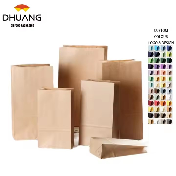 Bolsas de West Point Al por mayor de almacenamiento Kraft Bag Paper Bag Praude Praude Baking Take-Toates Food Square Flexo Flexo Impresión