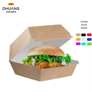 Contenedores de almejas y recipientes de almejas, cajas de cartón reciclables que atienden cajas de empaquetado de hamburguesa
